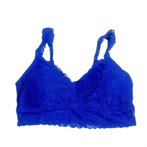 Gorgeous blue lacy bralette size xl in excellent like-new condition
